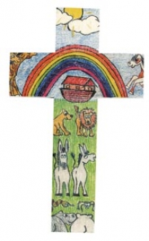 Holzkreuz 15 x 9 cm - Arche Noah