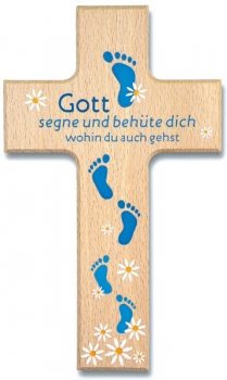 Holzkreuz "Gott segne dich..."