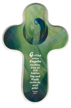 Kreuz - Engel 16x10 cm rund