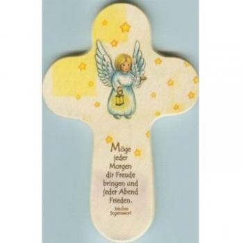 Kreuz Engel Gottes mit Laterne 15 x 9 cm