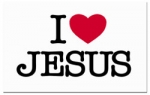 Aufkleber "I (love) Jesus"