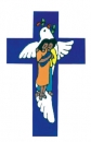 Kreuz El Salvador Taube / Ehepaar 12 cm