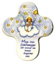 Kreuz - Schutzengel 11 x 9 cm, rund